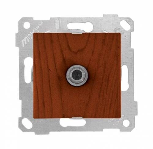 Rita Mechanism+Plate TV Socket (Through) 11Db White