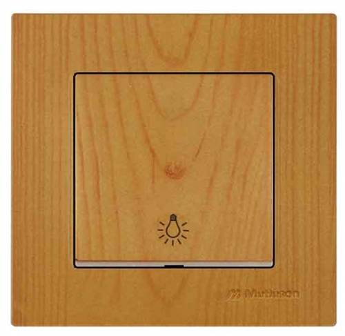 Rita One Gang One Way Switch (Push Plate) (Easy Connection) White