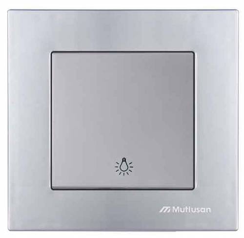 Rita One Gang One Way Switch (Push Plate) (Easy Connection) White