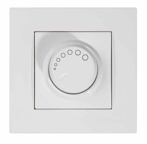 Rita Светорегулятор c подсветкой (Dimmer) 500W, белый цвет