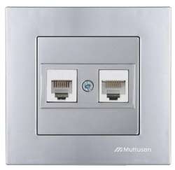 Rita Telephone Data Socket (Rj12 Cat5E) White - Thumbnail