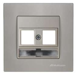 Rita Telephone Data Socket with Label (Without Connector) White - Thumbnail