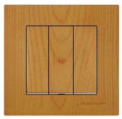 Rita Three Gang One Way Switch (with Screw) White - Thumbnail