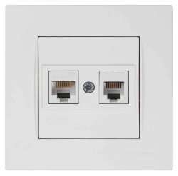 Rita Tlf Data ابريز (Rj12 Cat5E) ابيض - Thumbnail