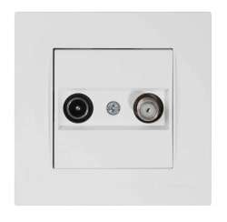 Rita TV/SAT Socket (Through) 4Db Con. White - Thumbnail