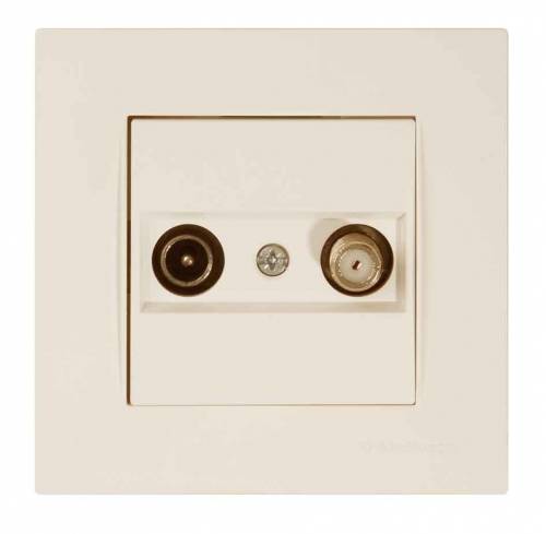 Rita TV/SAT Socket (Through) 4Db Con. White