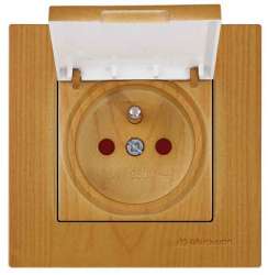 Rita UPS(French) Socket with Cover (Child Protection) White - Thumbnail