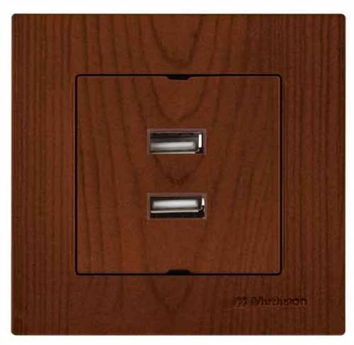 Rita USB Charge Two Socket White