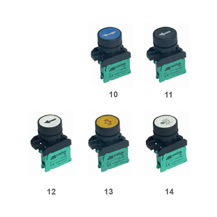 Mutlusan - Swiss Serisi Etiketli Plastik Yaylı Buton Start (22MM)