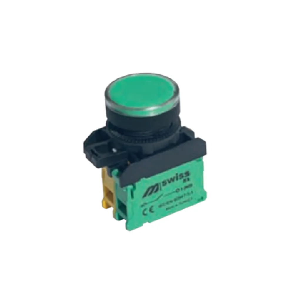 Mutlusan - Swiss Serisi Ledli Işıklı Yaylı Buton Start (22MM)
