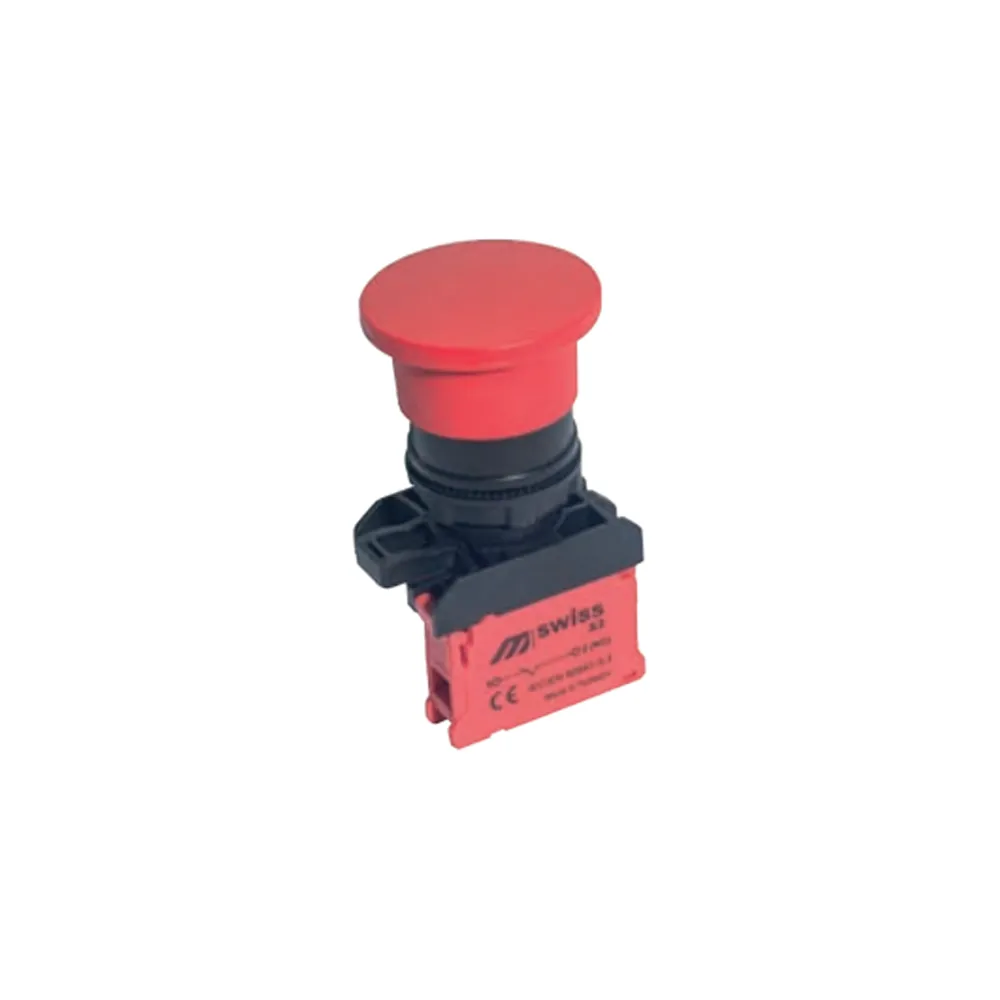 Swiss Serisi Plastik Kayıcı Mantar Buton (22MM)