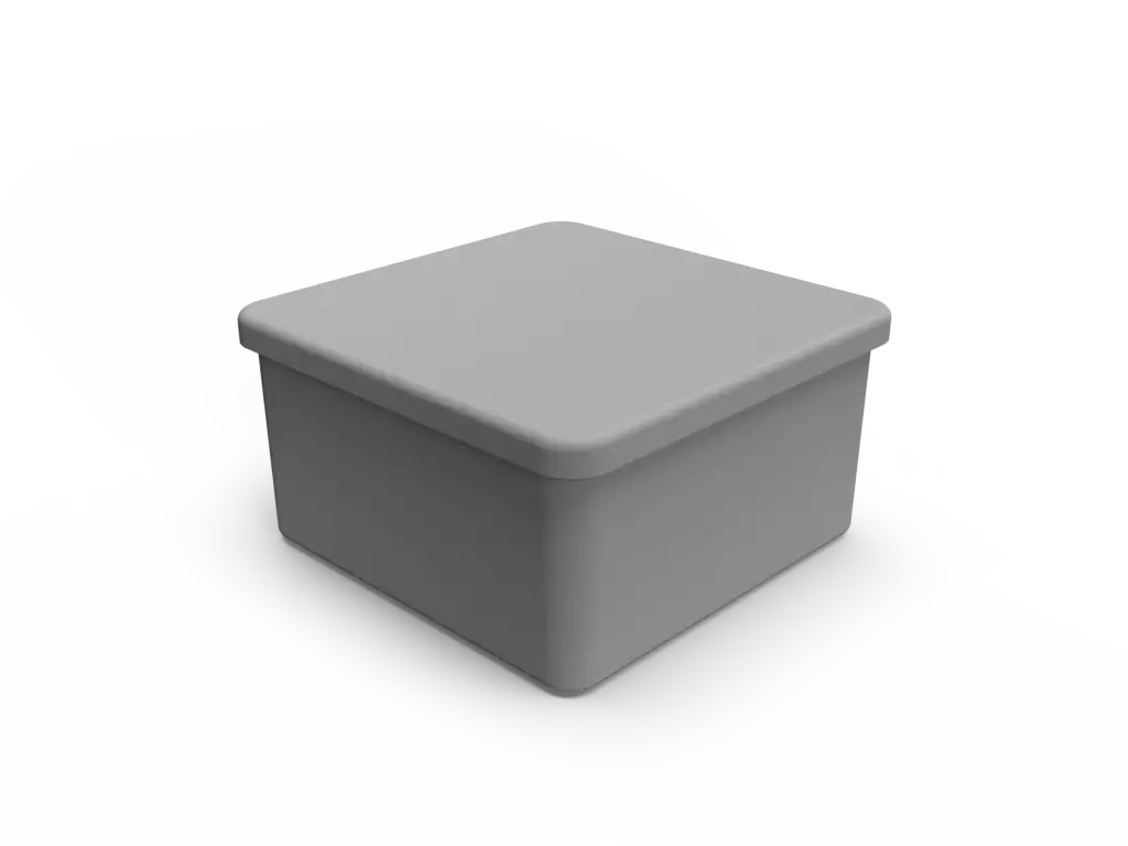 Распределительная коробка из термопластика (85X85X48) (серая)