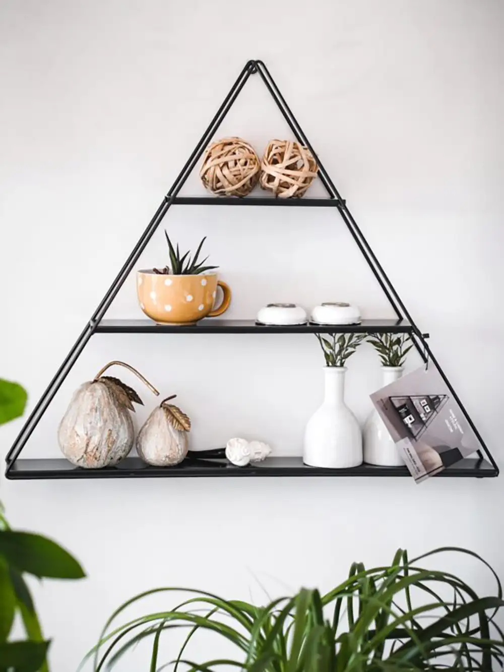 Triangle Shaped Wall Shelf (Metal Sheet Shelf) - Thumbnail