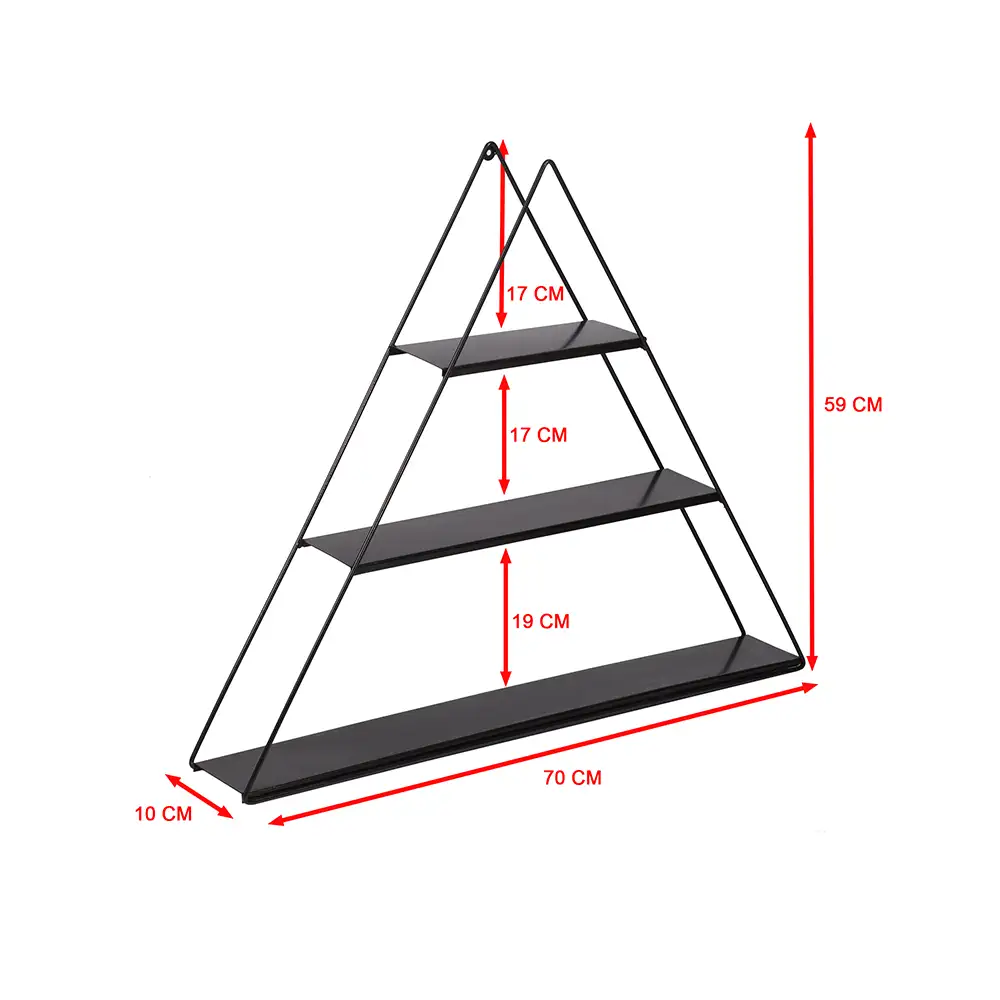 Настенная полка треугольной формы (с полкой из металлического листа)