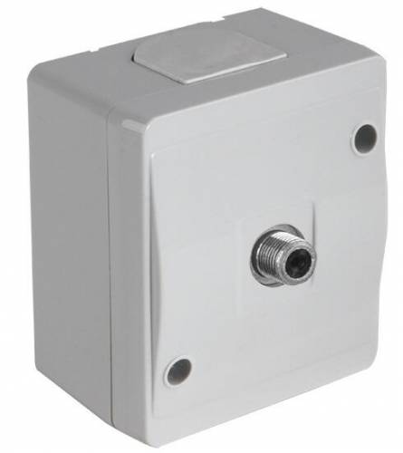 Surface Mounted SAT Socket (Dead End) White