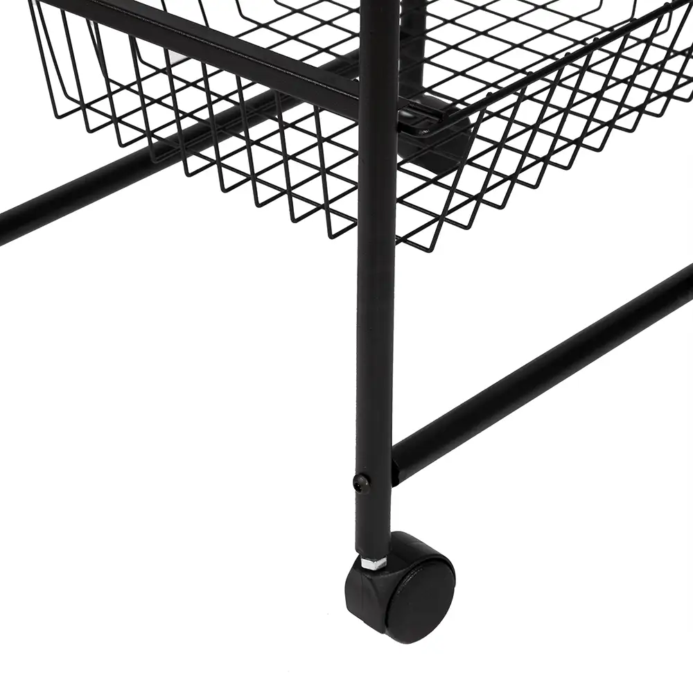 Wheeled Metal Vegetable Rack (4 Shelves) - Thumbnail