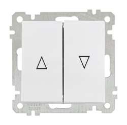 White Blind Switch (Control Switch) with Screw - Thumbnail