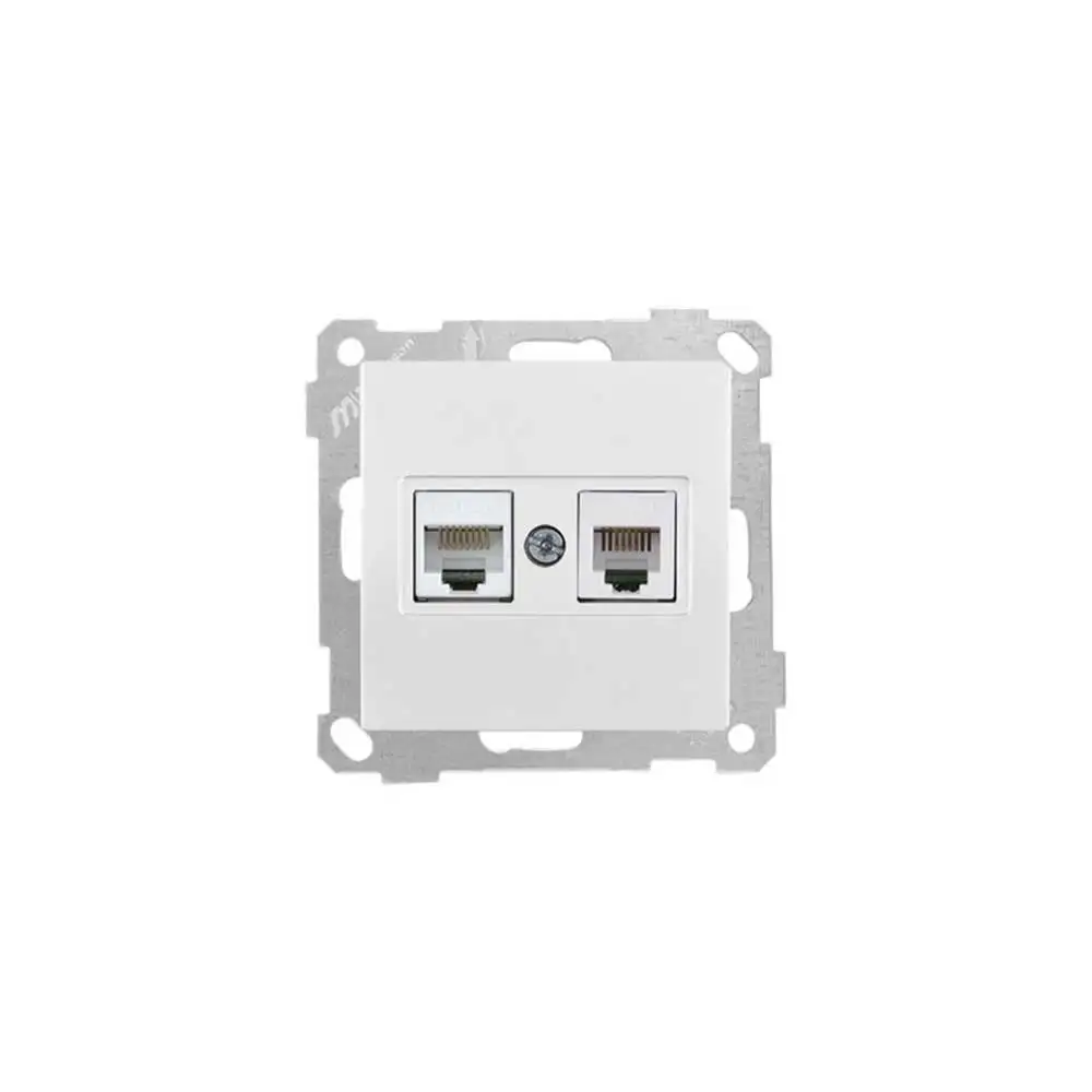 White Telephone Data Socket (Rj12 Cat5E) - Thumbnail